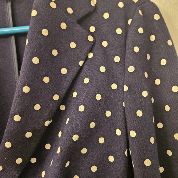 Talbots 2 button down polka dot blazer suitcoat size S small - Picture 3 of 11